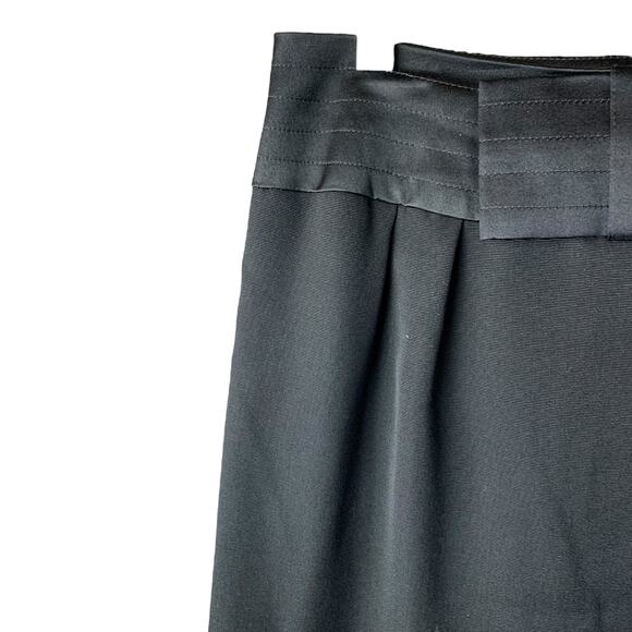 Celine Paris Pencil Skirt Womens Sz 40 Black Wool Satin Bow Back Zip Knee Length - Picture 5 of 9